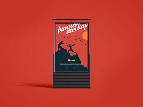 免費(fèi)廣告展示橫幅樣機(jī)